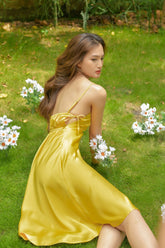 Billie Low Back Silk Slip Dress